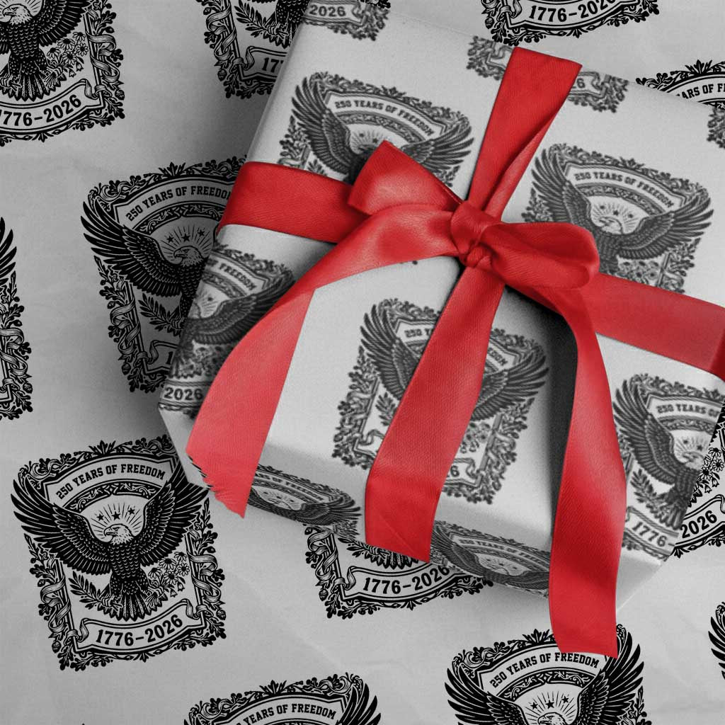 Cottagecore Patriotic Eagle 250th Anniversary USA Gift Wrapping Paper Roll