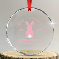 Cottontail Candy Company Vintage Easter Bunny Crystal Glass Ornament Retro Chocolate and Jellybeans Spring Lovers