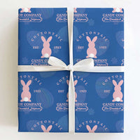 Cottontail Candy Company Vintage Easter Bunny Wrapping Paper Roll Retro Chocolate and Jellybeans Spring Lovers