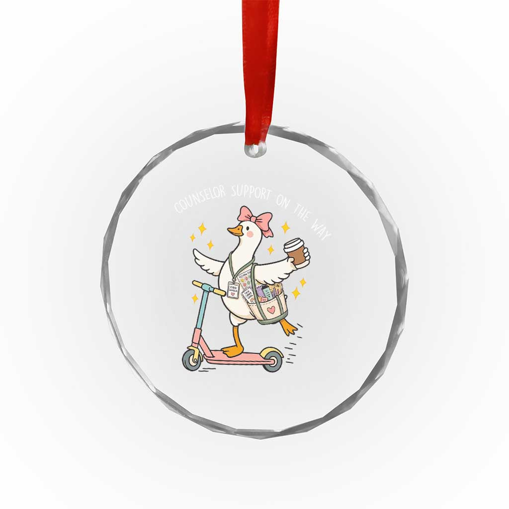 Counselor Support On The Way Crystal Glass Ornament Silly Goose School Counselor