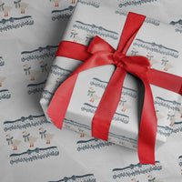 Country Goose 80s Wrapping Paper Roll 1980s Geese Blue Bowed Mama Goose - Wonder Print Shop