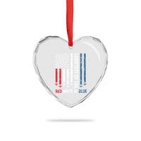 Courtesy of the Red White and Blue Heart Crystal Glass Ornament US Military Patriotic American Flag - Wonder Print Shop