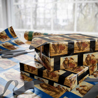 Cowboy Bigfoot Wrapping Paper Roll Funny Sasquatch Dancing Cowgirl Western Country - Wonder Print Shop