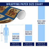 Cowboy Bigfoot Wrapping Paper Roll Funny Sasquatch Dancing Cowgirl Western Country - Wonder Print Shop