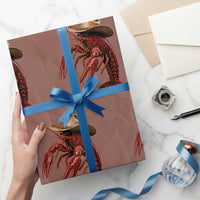 Cowboy Crawfish Wrapping Paper Roll Yeeclaw Western Country Seafood Lobster Cajun Lovers
