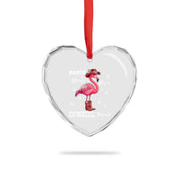 Cowboy Flamingo Heart Crystal Glass Ornament Boots And Bling It Is A Cowgirl Thing - Wonder Print Shop