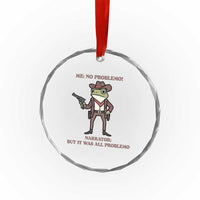 Cowboy Frog Meme Crystal Glass Ornament Funny Me No Problemo Narrator - Wonder Print Shop