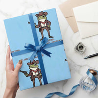 Cowboy Frog Meme Wrapping Paper Roll Funny Me No Problemo Narrator - Wonder Print Shop