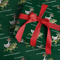Cowboy Goose Meme Wrapping Paper Roll Funny Frog Me No Problemo Narrator - Wonder Print Shop