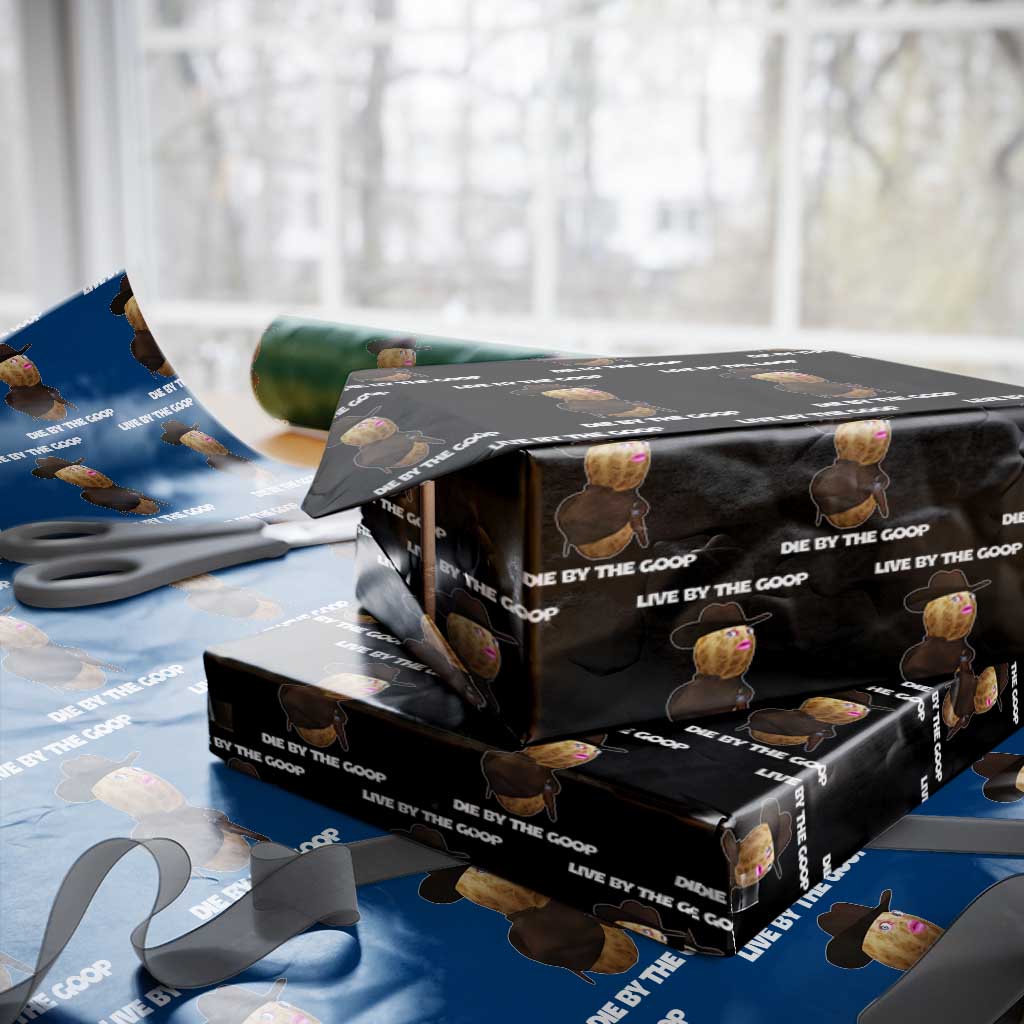 Cowboy Peanut Meme Wrapping Paper Roll Live By The Goop Die By The Goop - Wonder Print Shop