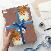 Cowboy Santa Christmas Wrapping Paper Roll Ho Ho Ho Howdy Christmas - Wonder Print Shop