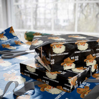 Cowboy Santa Christmas Wrapping Paper Roll Ho Ho Ho Howdy Christmas - Wonder Print Shop