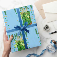 Cowboy St Patrick's Day Wrapping Paper Roll Lucky Girl Boots