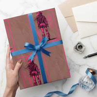 Cowgirl Breast Cancer Wrapping Paper Roll Beautiful Day To Kill Cancer Vintage Western Pink - Wonder Print Shop