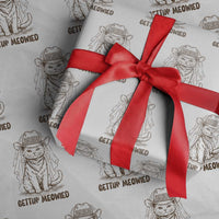 Cowgirl Bride Cat Wrapping Paper Roll Vintage Cow Cat Rodeo Bachelorette