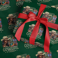 Cowgirl Wrapping Paper Roll Boots & Bling Its A Cowgirl Thing Melanin Rodeo - Wonder Print Shop