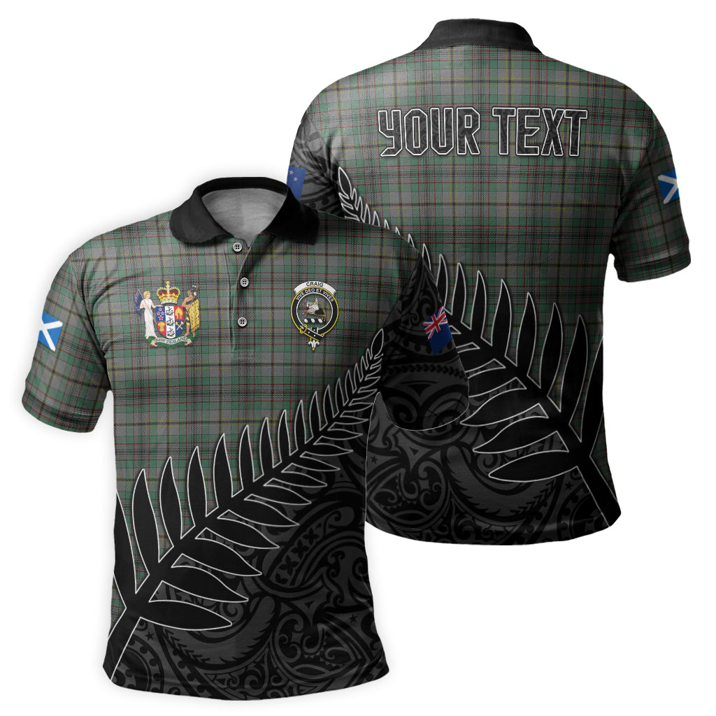craig-tartan-family-crest-golf-shirt-with-fern-leaves-and-coat-of-arm-of-new-zealand-personalized-your-name-scottish-tatan-polo-shirt