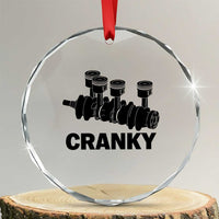 Cranky Car Engine Crankshaft Cars Lover Crystal Glass Ornament Mechanics Father Day