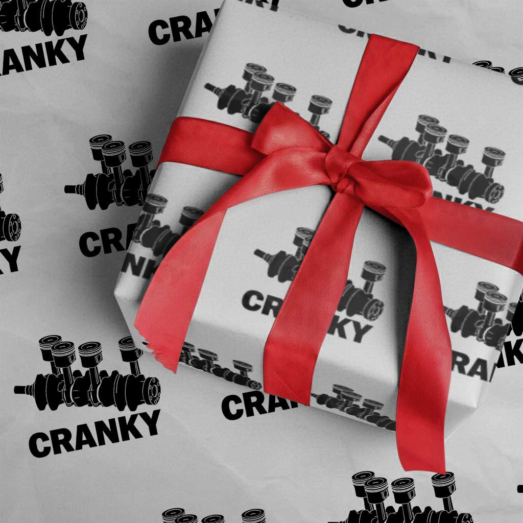 Cranky Car Engine Crankshaft Cars Lover Wrapping Paper Roll Mechanics Father Day