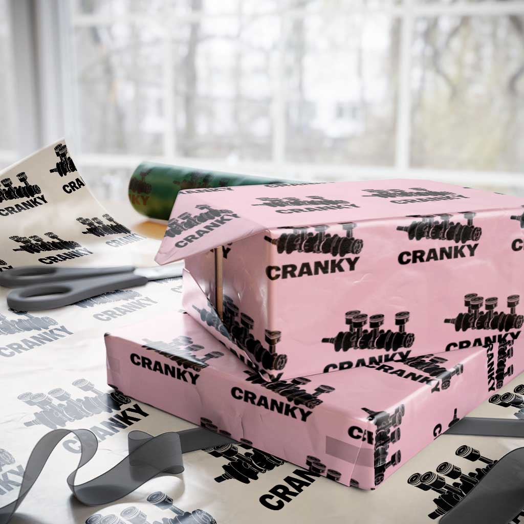 Cranky Car Engine Crankshaft Cars Lover Wrapping Paper Roll Mechanics Father Day