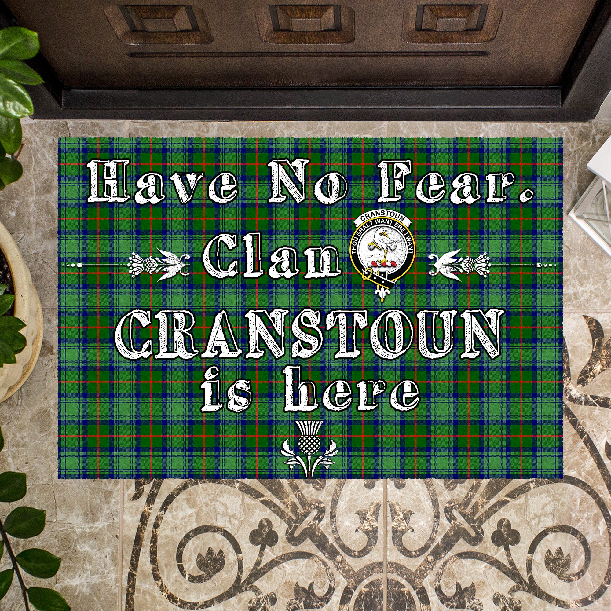 cranstoun-clan-tartan-door-mat-family-crest-have-no-fear-tartan-door-mat
