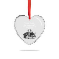 Crap Thats Due Tomorrow Thomas Jefferson Graphic Heart Crystal Glass Ornament Funny Procrastination of Declaration of Indepence Historical Meme