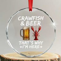 Crawfish Beer Lovers Crystal Glass Ornament Funny Crawfish Cajun Seafood Festival Daddy Crawfish