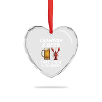Crawfish Beer Lovers Heart Crystal Glass Ornament Funny Crawfish Cajun Seafood Festival Daddy Crawfish