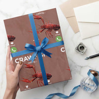 Crawfish Calling Wrapping Paper Roll Funny Fishing Cajun Boil Lobster Meme