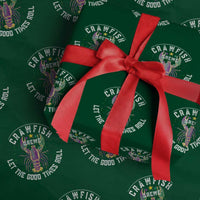 Crawfish Krewe Let The Good Times Roll Wrapping Paper Roll Funny Mardi Gras
