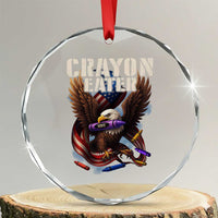 Crayon Eater Crystal Glass Ornament Funny Eagle 250th Anniversary Veterans Gifts TS10