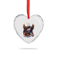 Crayon Eater Heart Crystal Glass Ornament Funny Eagle 250th Anniversary Veterans Gifts - Wonder Print Shop