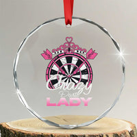 Crazy Darts Lady Crystal Glass Ornament Funny Pub Game Gift For Women - Wonder Print Shop