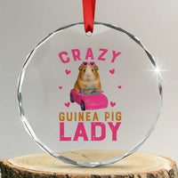 Crazy Guinea Pig Lady Crystal Glass Ornament Funny Pet Lover Gift - Wonder Print Shop