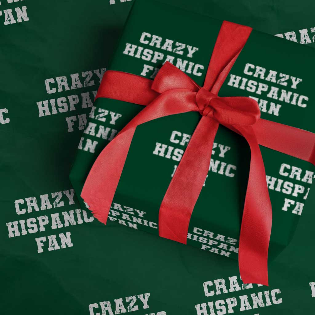Crazy Hispanic Fan Wrapping Paper Roll Funny Basketball Latino Pride