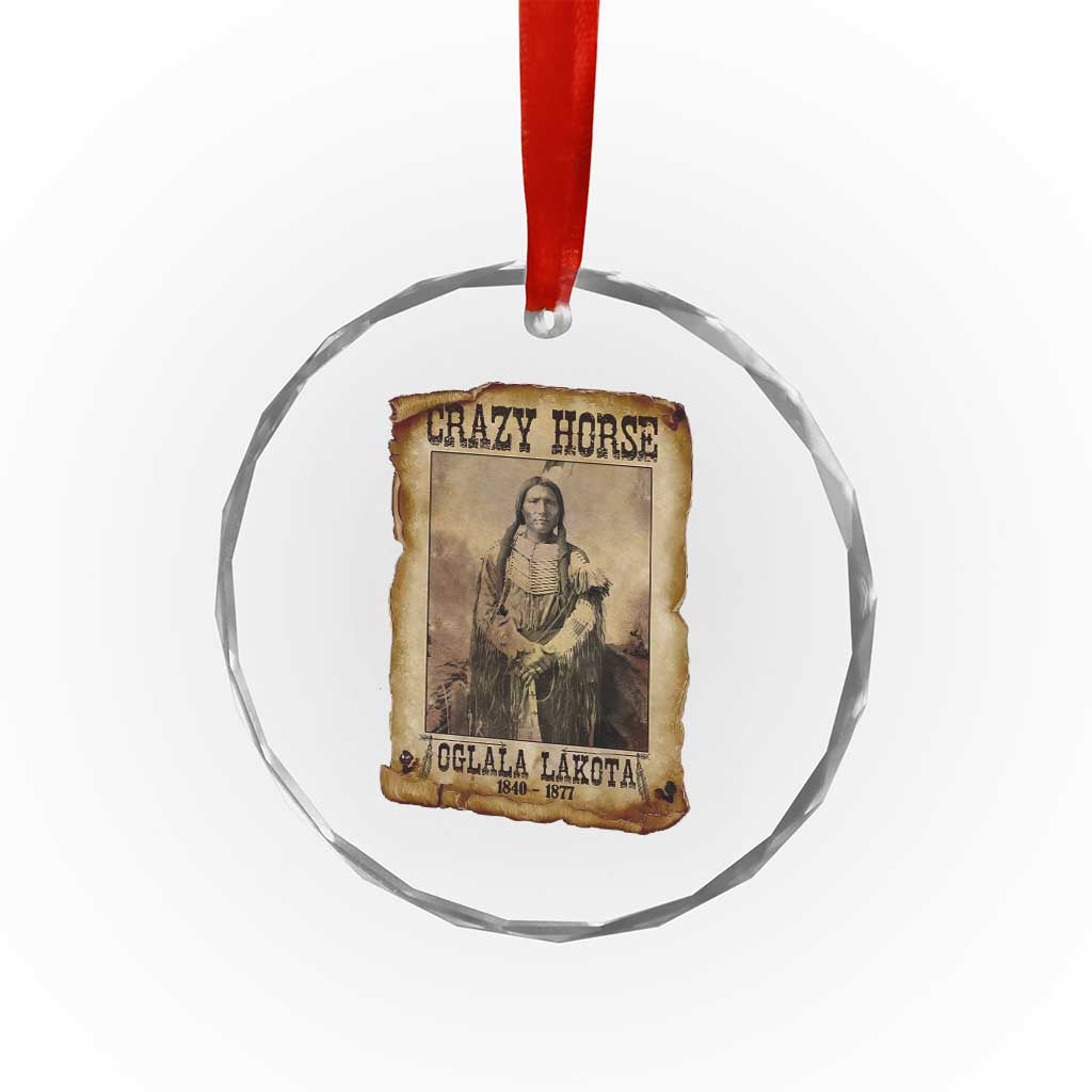 Crazy Horse Crystal Glass Ornament Legendary Oglala Sioux Lakota Leader Native American Indian TS10