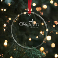 Created With A Purpose Crystal Glass Ornament Christian Faith Cross - Wonder Print Shop