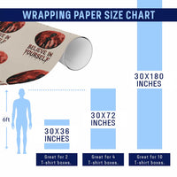Creepy Alien Believe In Yourself Wrapping Paper Roll Funny Blood Moon Sci-Fi Horror Graphic
