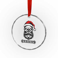 Creepy Christmas Skull Crystal Glass Ornament Ho Ho Ho Horror Santa Gothic Holiday - Wonder Print Shop