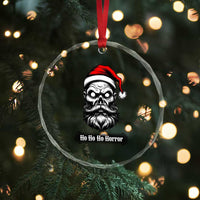Creepy Christmas Skull Crystal Glass Ornament Ho Ho Ho Horror Santa Gothic Holiday - Wonder Print Shop