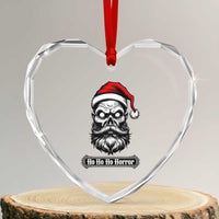 Creepy Christmas Skull Heart Crystal Glass Ornament Ho Ho Ho Horror Santa Gothic Holiday - Wonder Print Shop