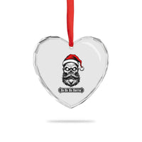 Creepy Christmas Skull Heart Crystal Glass Ornament Ho Ho Ho Horror Santa Gothic Holiday - Wonder Print Shop