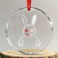 Creepy Cute Bunny Crystal Glass Ornament Rabbit Alt Goth Grunge Horror Aesthetic TS10