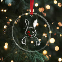 Creepy Cute Bunny Crystal Glass Ornament Rabbit Alt Goth Grunge Horror Aesthetic TS10