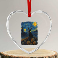 Creepy Cute Bunny Rabbits Heart Crystal Glass Ornament Alt Goth Grunge Dark Horror Starry Night Van Gogh Aesthetic
