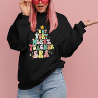 In My Very Merry Teacher Era Xmas Groovy Christmas Tree Sweatshirt - Wonder Print Shop