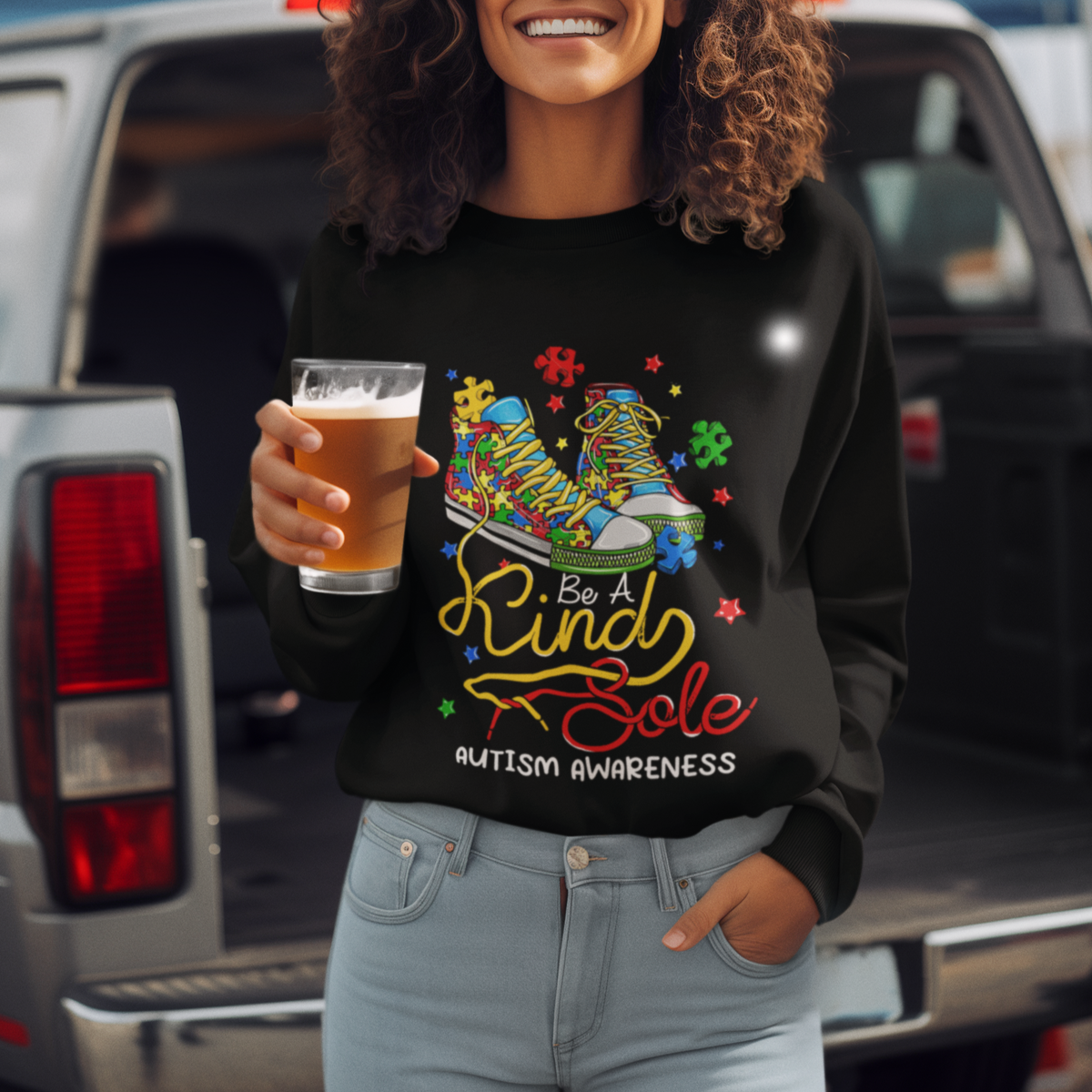 Autism Awareness Sweatshirt Be A King Sole Puzzle Shoe - Wonder Print Shop