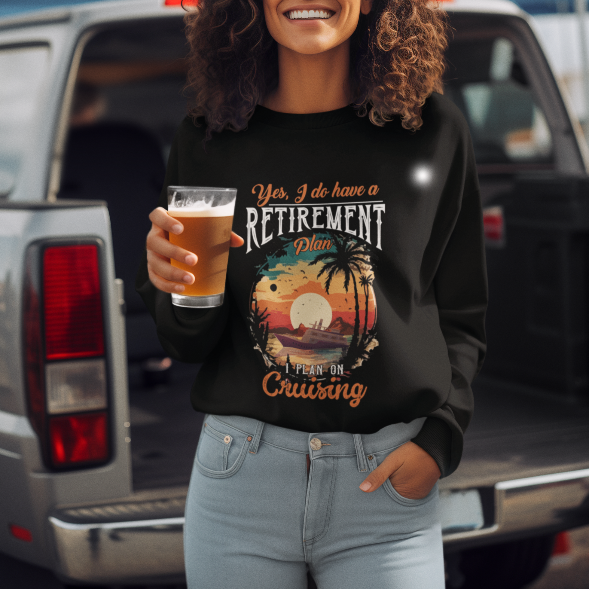 Retirement Sweatshirt Yes I Do Have A Plan On Cruising Retired Cruiser - Wonder Print Shop