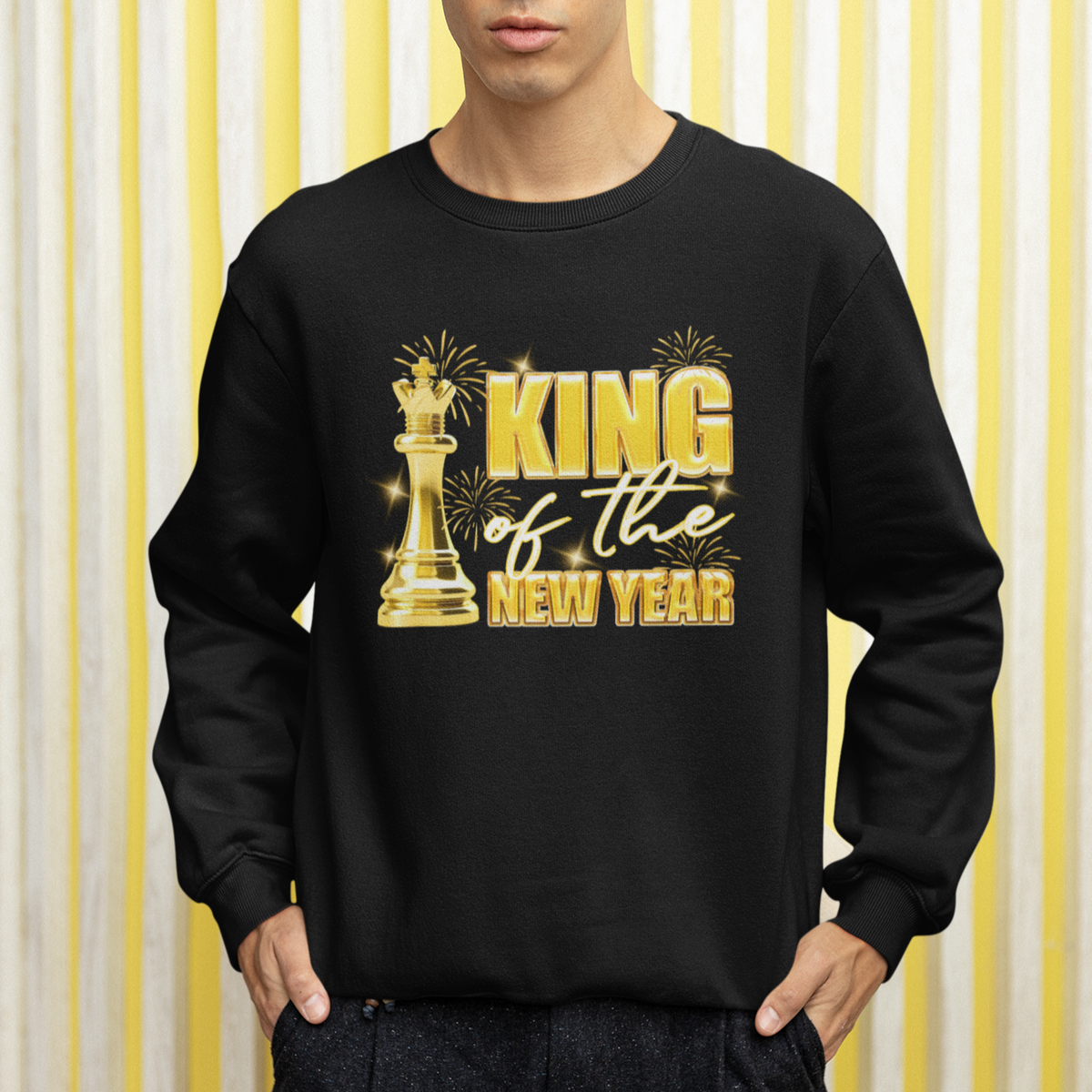 King Of The New Year Eve Happy Lucky Firework Sweatshirt - Wonder Print Shop