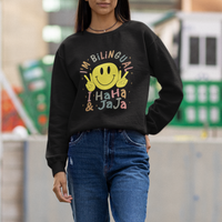 Funny Bilingual Sweatshirt Spanish Teacher Maestra I'm BilingualI Haha and Jaja Hispanic Heritage Month - Wonder Print Shop